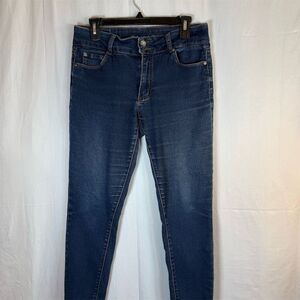 Tahari Womens Skinny Jeans Size 8 Dark Wash Blue Mid Rise Stretch Denim